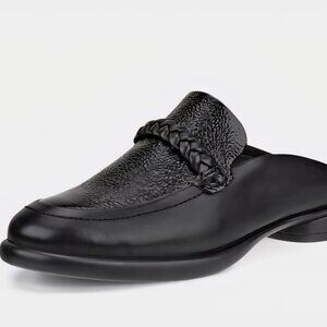 Ecco Sculpted Lx Women's Black Leather Shiny Patent Mule Size 36, 37, 40 NEW